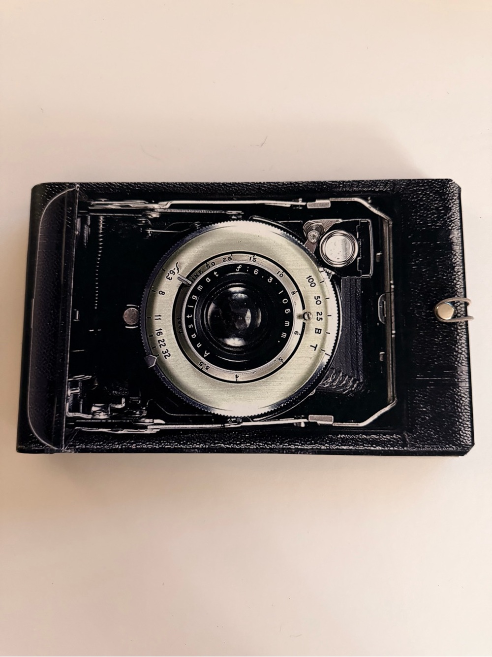 Gift Vintage camera photo album hard cardboard stock holds 26 photos